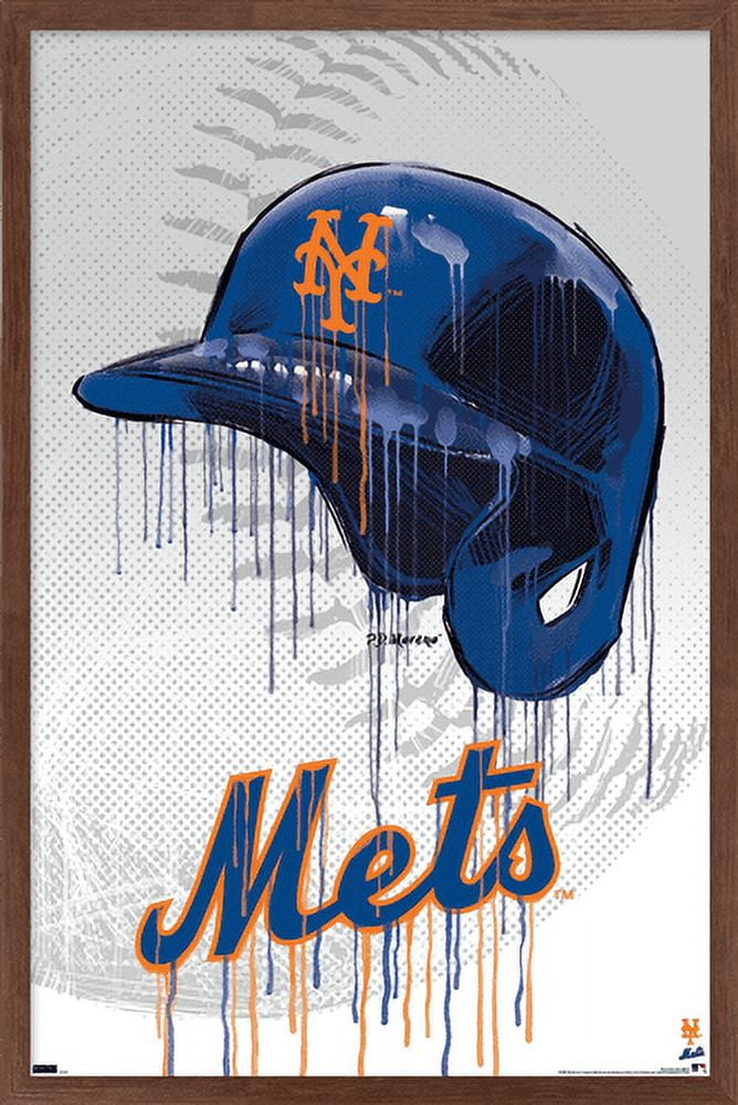 MLB New York Mets - Drip Helmet 22 Wall Poster, 14.725 x 22.375