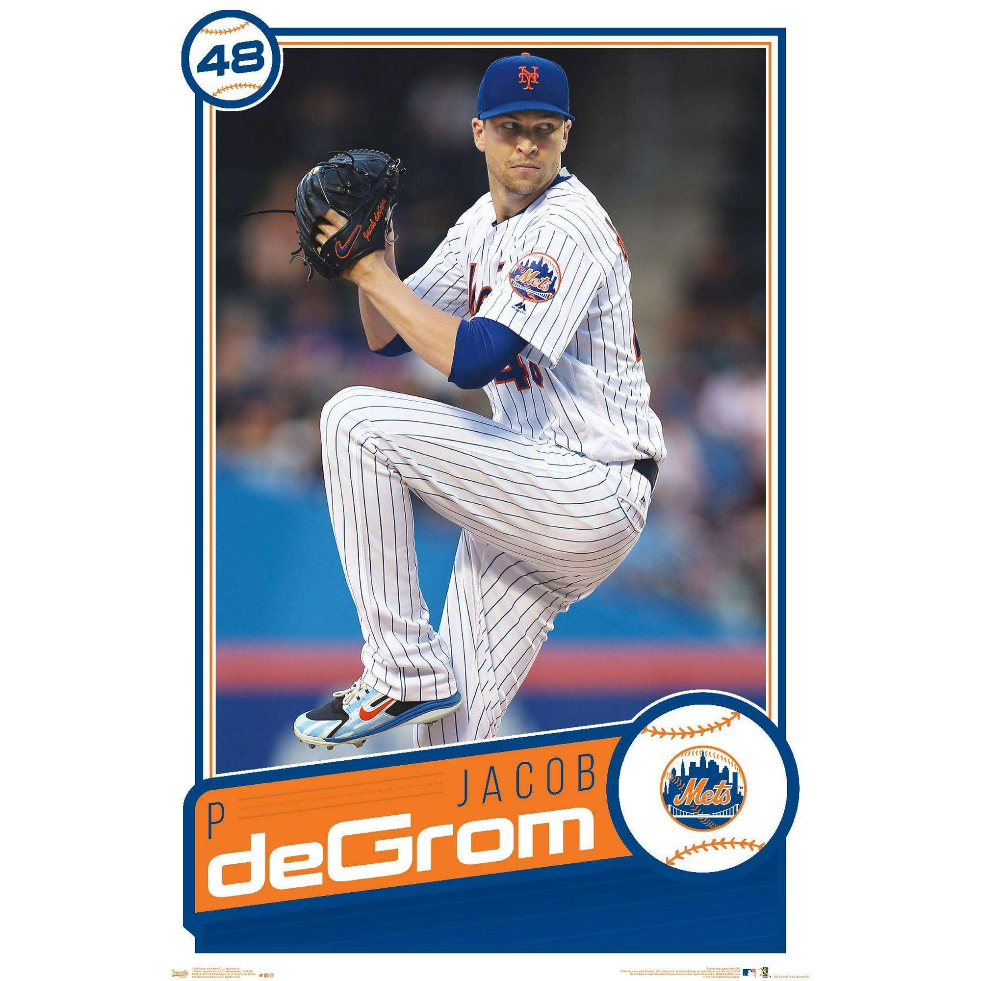 MLB New York Mets - Jacob deGrom 19 Wall Poster, 14.725 x 22.375 