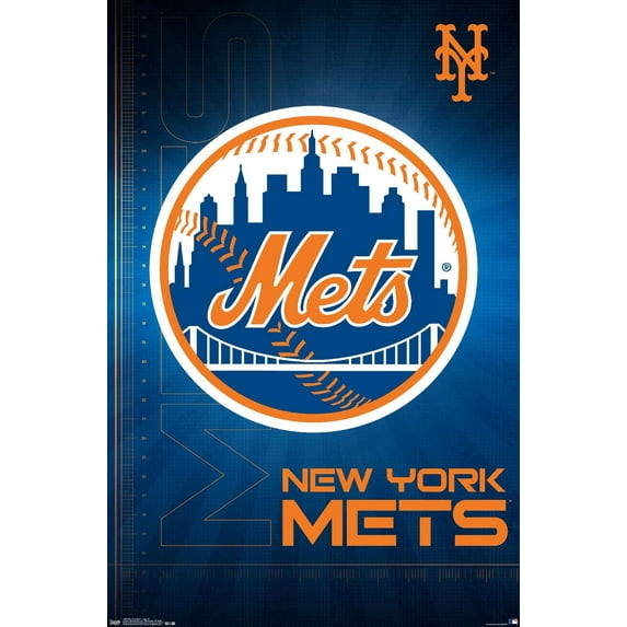 MLB New York Mets - Logo 16 Wall Poster, 14.725" x 22.375"