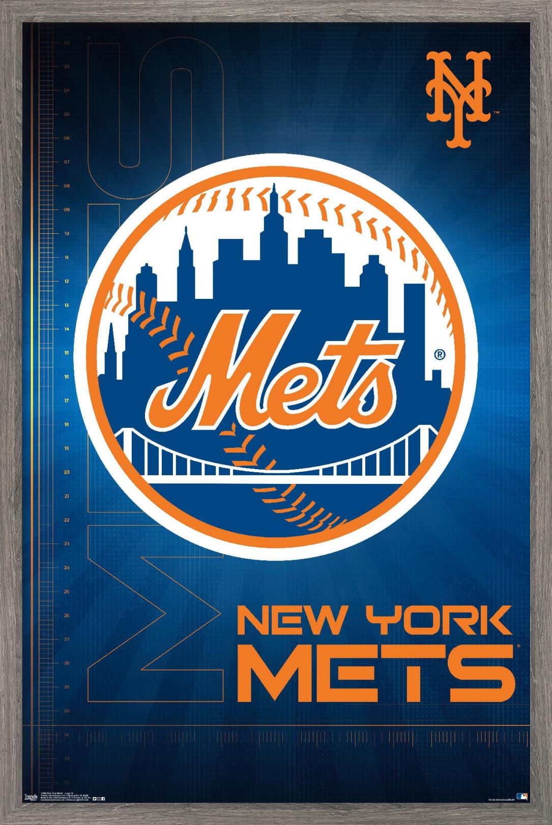 MLB New York Mets - Logo 16 Wall Poster, 14.725 x 22.375