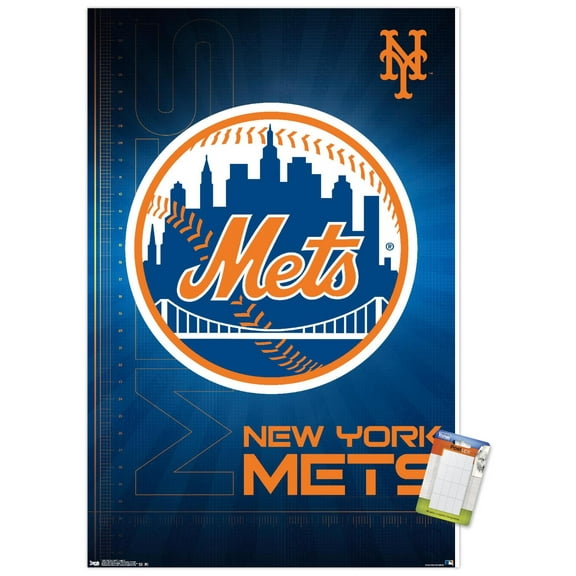 MLB New York Mets - Logo 16 Wall Poster, 22.375" x 34"