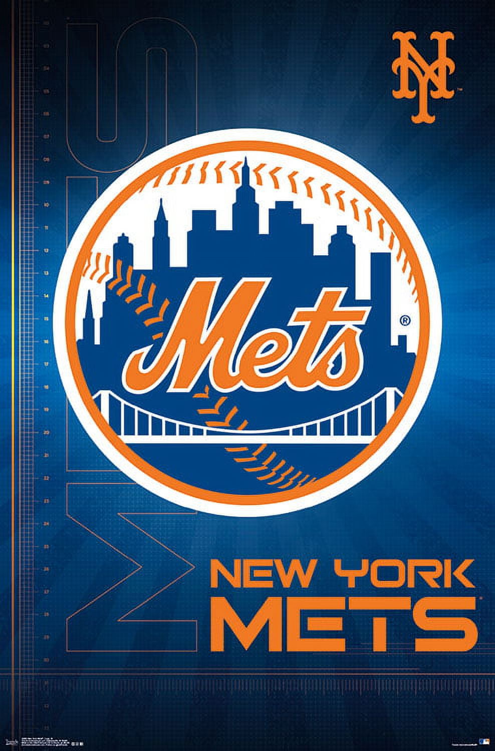 MLB New York Mets - Logo 16 Wall Poster, 22.375" x 34"