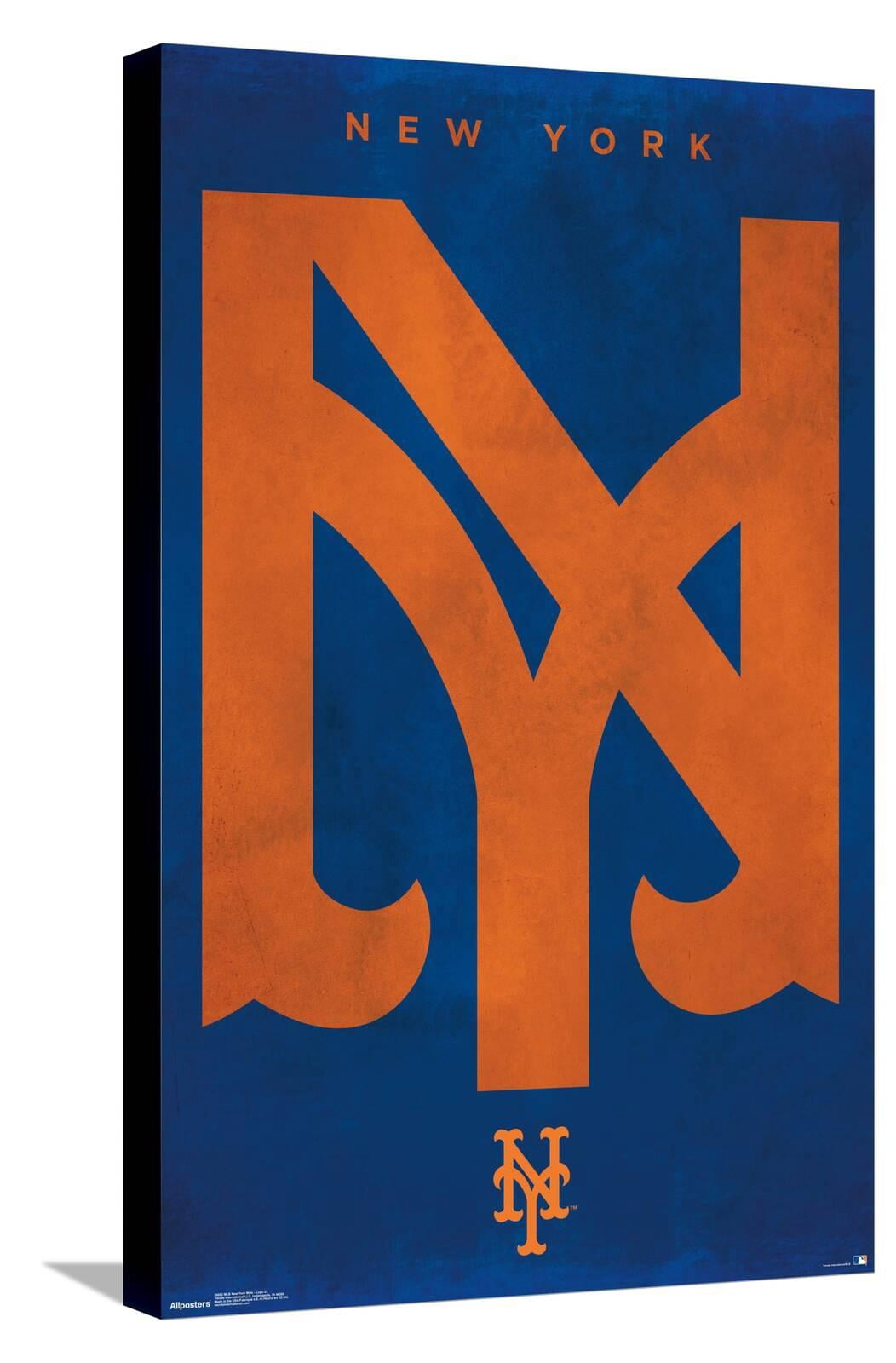 MLB New York Mets - Logo 25 Canvas Wall Poster, 14.725