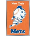 thumbnail image 1 of MLB New York Mets - Retro Logo 11 Wall Poster, 14.725" x 22.375", Framed, 1 of 3