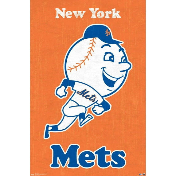 MLB New York Mets - Retro Logo 11 Wall Poster, 14.725" x 22.375"