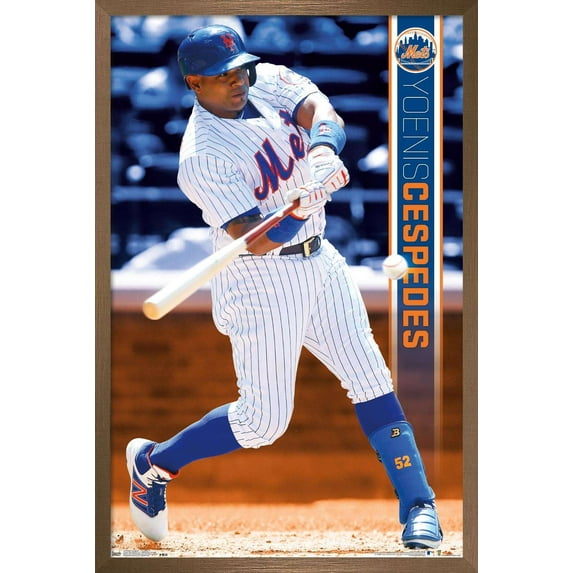 MLB New York Mets - Yoenis Cespedes 17 Wall Poster, 14.725" x 22.375", Framed