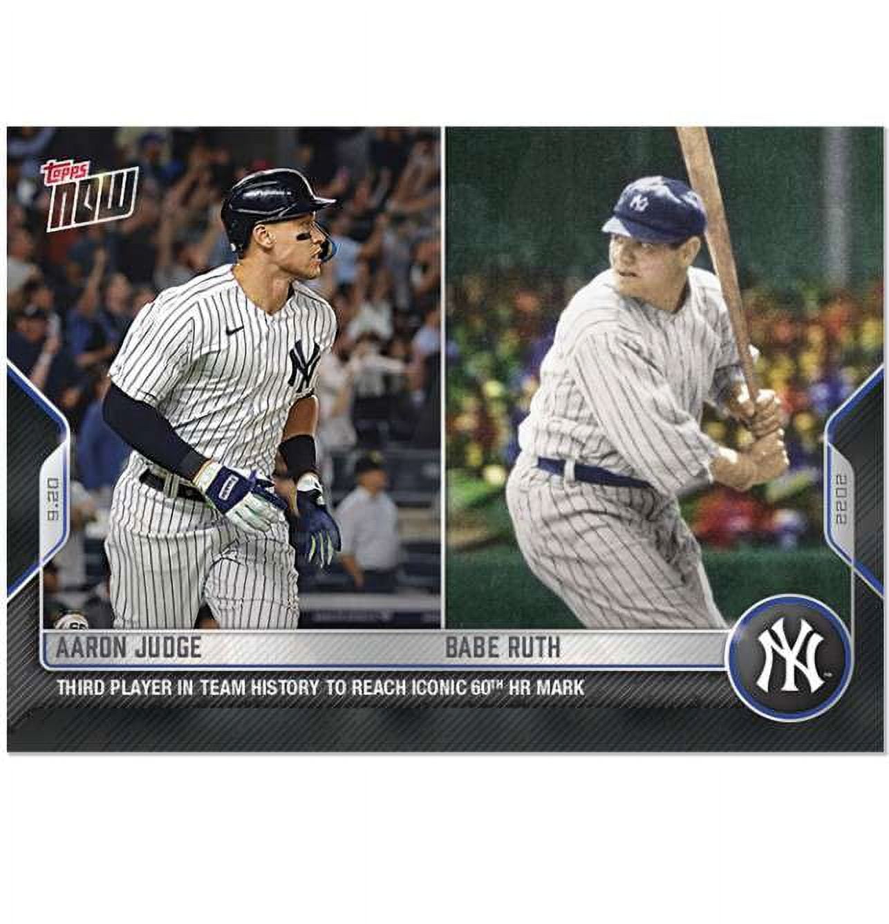 MLB New York Yankees 2022 Topps Now Aaron Judge & Babe Ruth