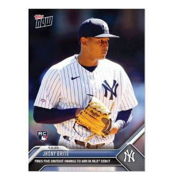MLB New York Yankees 2023 Topps Now Baseball Jhony Brito Exclusive Trading Card #30 (Rookie Card)
