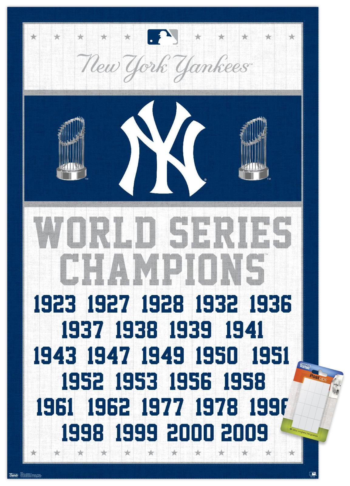 MLB New York Yankees - Champions 13 Wall Poster, 14.725 x 22.375 