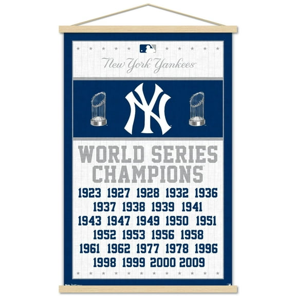 MLB New York Yankees - Champions 13 Wall Poster with Wooden Magnetic Frame, 22.375" x 34"