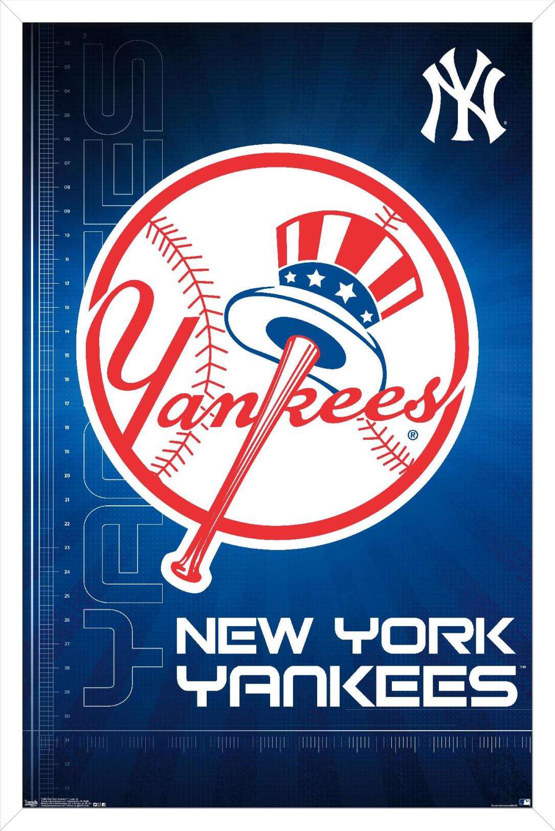 MLB New York Yankees - Logo 16 Wall Poster, 14.725" x 22.375", Framed