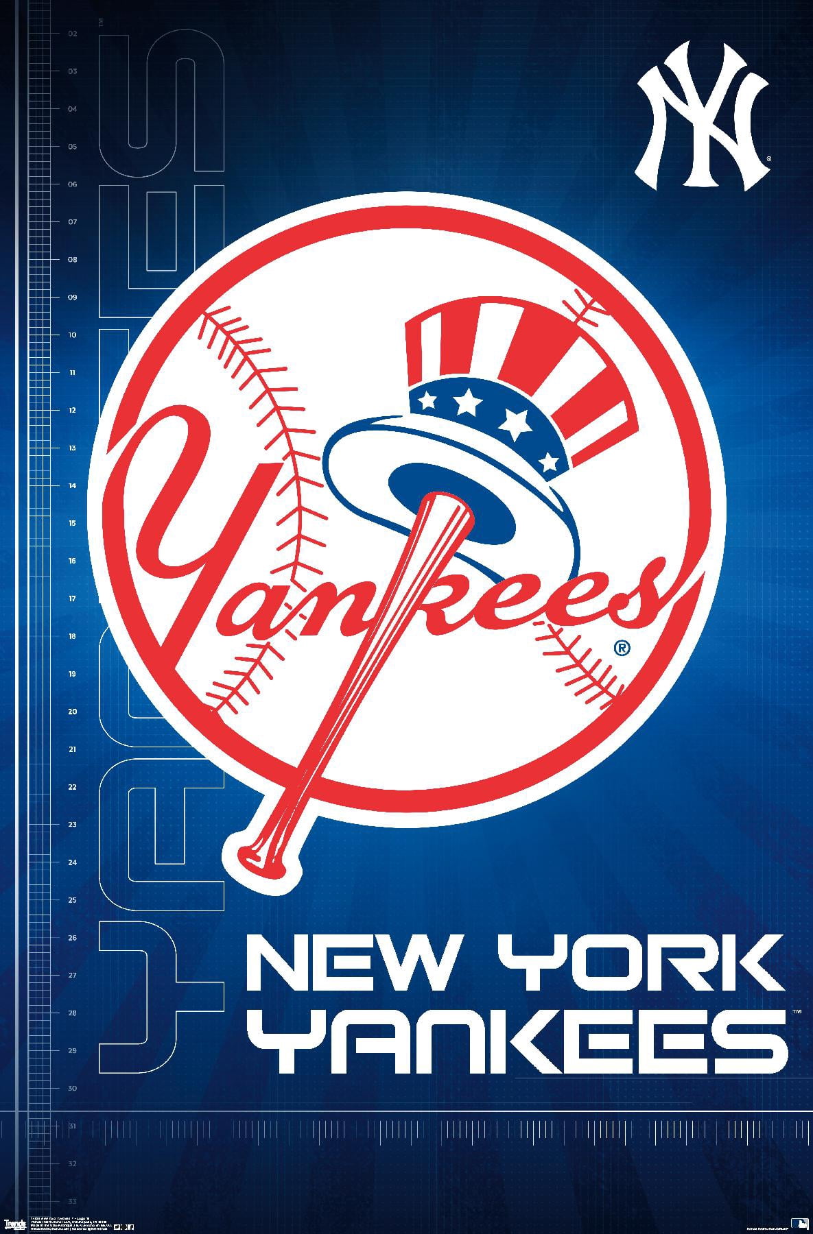 MLB New York Yankees - Logo 16 Wall Poster, 22.375" x 34"