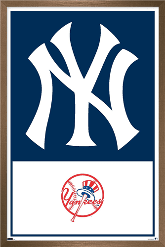 MLB New York Yankees - Logo 22 Wall Poster, 14.725" x 22.375" Framed