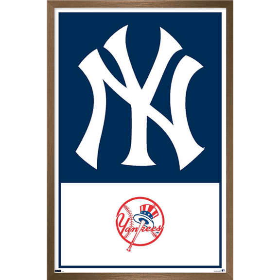 MLB New York Yankees - Logo 22 Wall Poster, 22.375" x 34" Framed