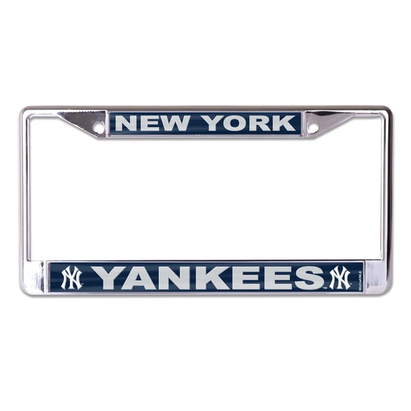 MLB New York Yankees Logo Mega Small Over Large License Plate Frame