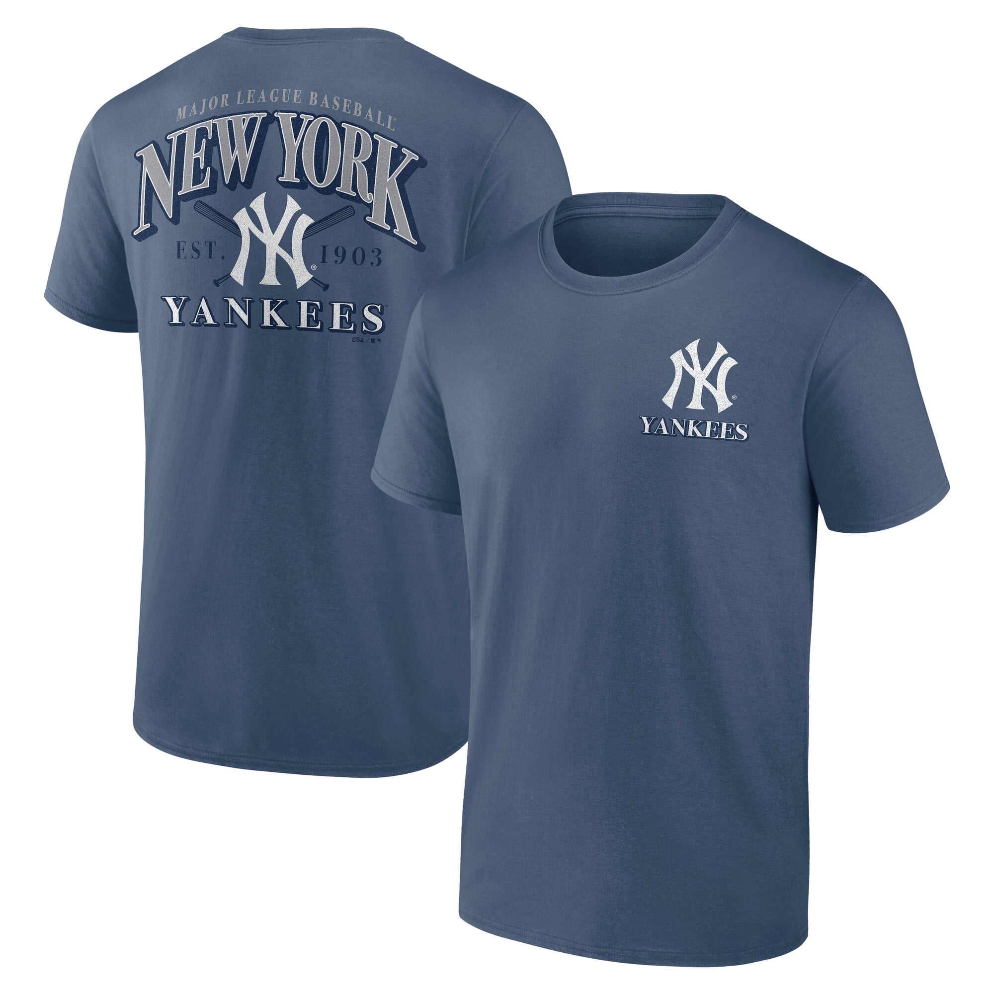 MLB New York Yankees Men's Fashion Short Sleeve T Shirt Faded Navy ...