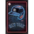 thumbnail image 1 of MLB New York Yankees - Neon Helmet 23 Wall Poster, 14.725" x 22.375" Framed, 1 of 6