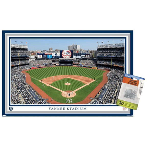 MLB New York Yankees - Yankee Stadium 22 Wall Poster with Push Pins, 14.725" x 22.375"