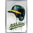 thumbnail image 1 of MLB Oakland Athletics - Drip Helmet 22 Wall Poster, 14.725" x 22.375" Framed, 1 of 5