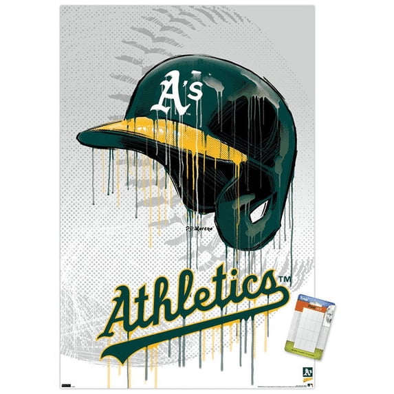 MLB Oakland Athletics - Drip Helmet 22 Wall Poster, 22.375" x 34"