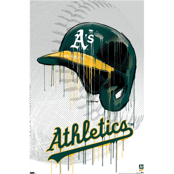MLB Oakland Athletics - Drip Helmet 22 Wall Poster, 22.375" x 34"