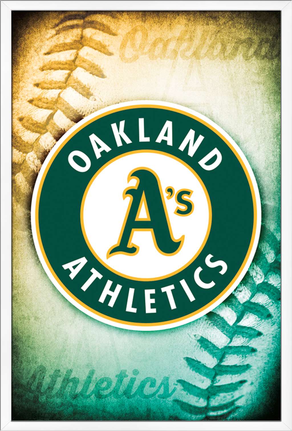 MLB Oakland Athletics - Logo 14 Wall Poster, 22.375" x 34", Framed