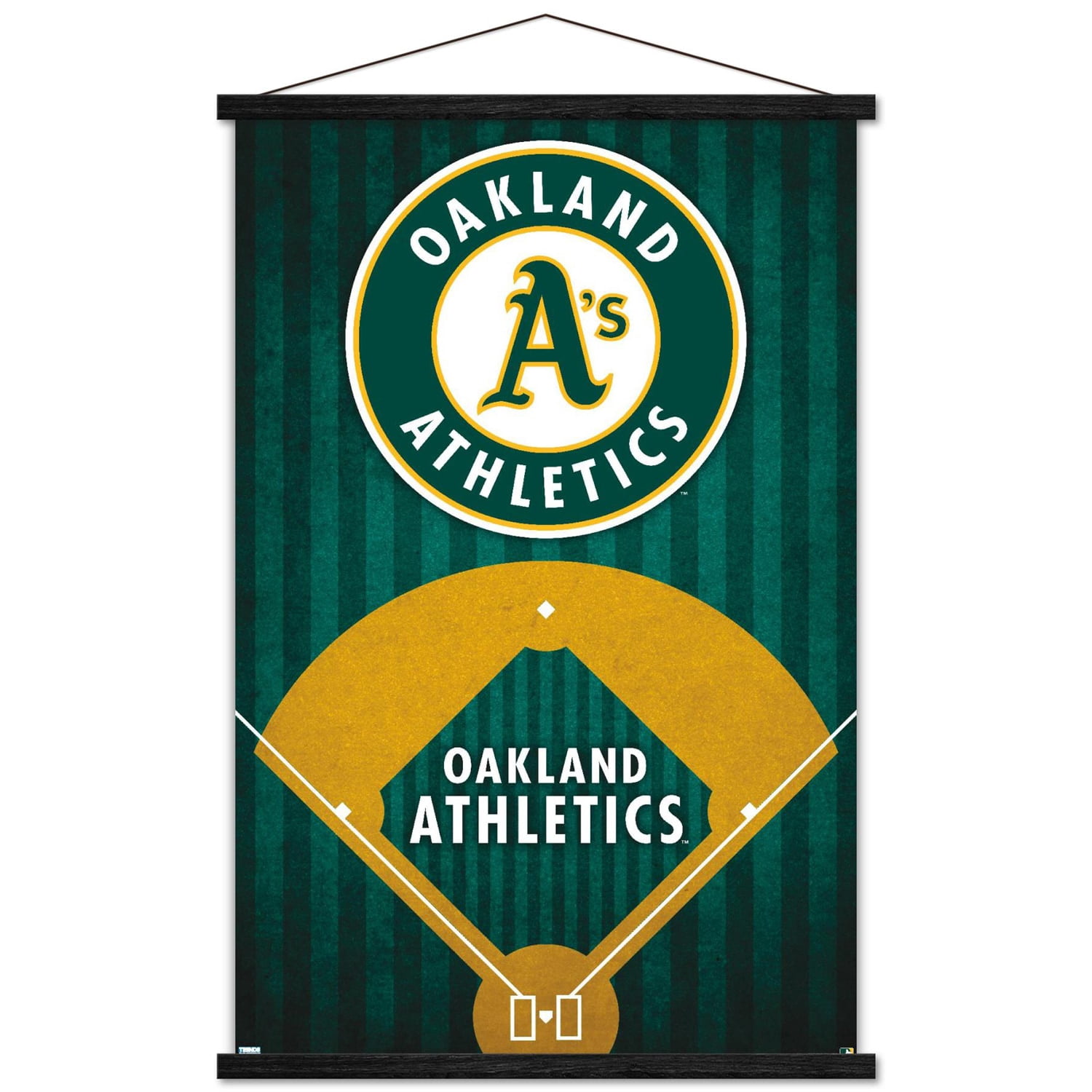 MLB Oakland Athletics - Logo 20 Wall Poster with Wooden Magnetic Frame, 22.375" x 34"