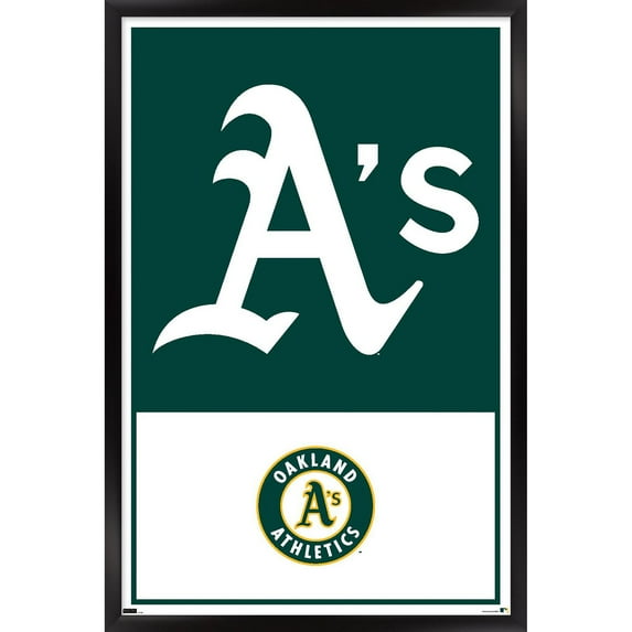 MLB Oakland Athletics - Logo 22 Wall Poster, 22.375" x 34" Framed