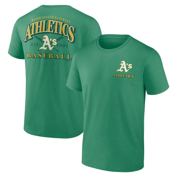 MLB Oakland Athletics Men's Fashion Short Sleeve T Shirt Faded Green