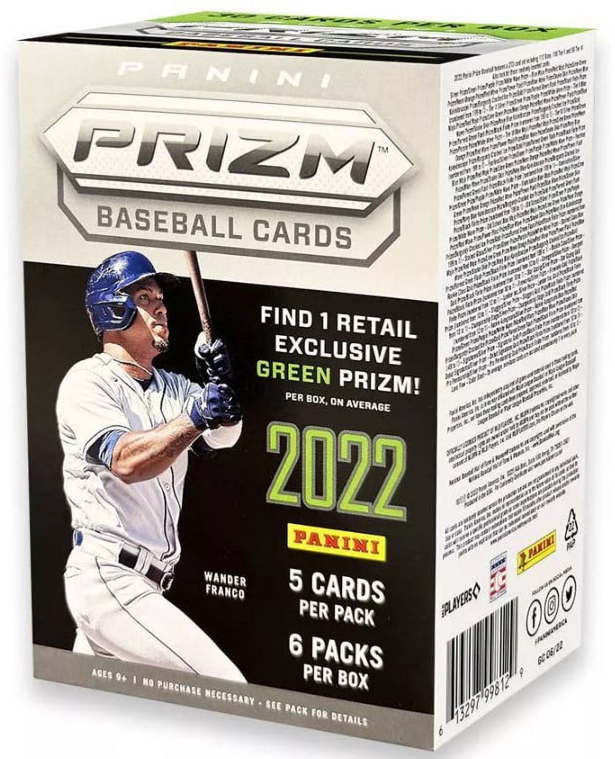 MLB Panini 2022 Prizm Baseball Trading Card BLASTER Box (6 Packs, Green Prizms!)