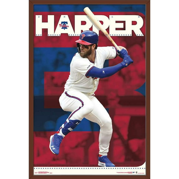 MLB Philadelphia Phillies - Bryce Harper Wall Poster, 22.375" x 34", Framed