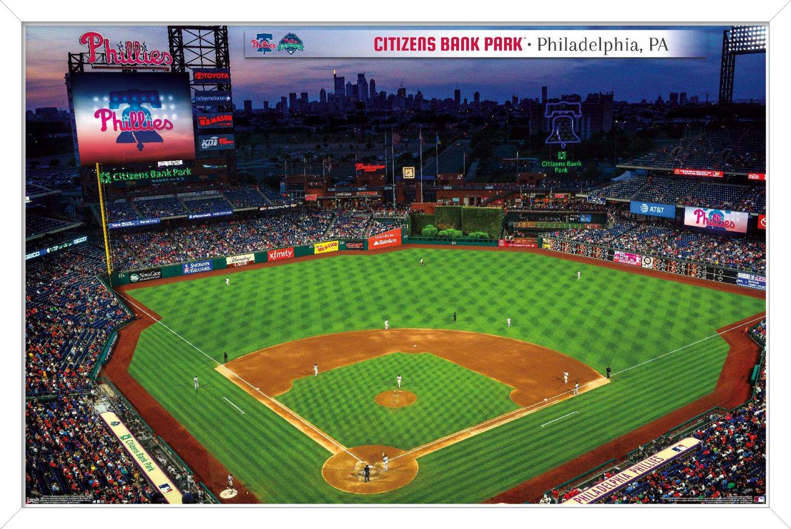 MLB Philadelphia Phillies - Citizens Bank Park 19 Wall Poster, 14.725" x 22.375", Framed