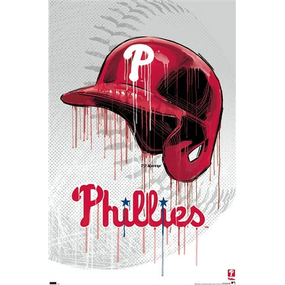 MLB Philadelphia Phillies - Drip Helmet 22 Wall Poster, 22.375" x 34"