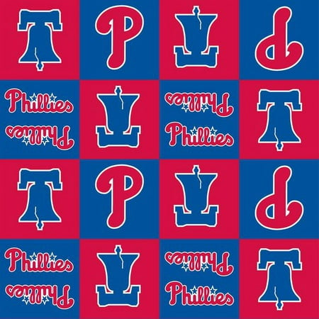 MLB Philadelphia Phillies Fleece Fabric, per Yard