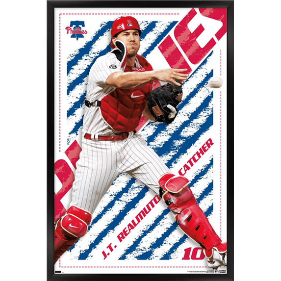MLB Philadelphia Phillies - J.T. Realmuto 22 Wall Poster, 14.725" x 22.375" Framed