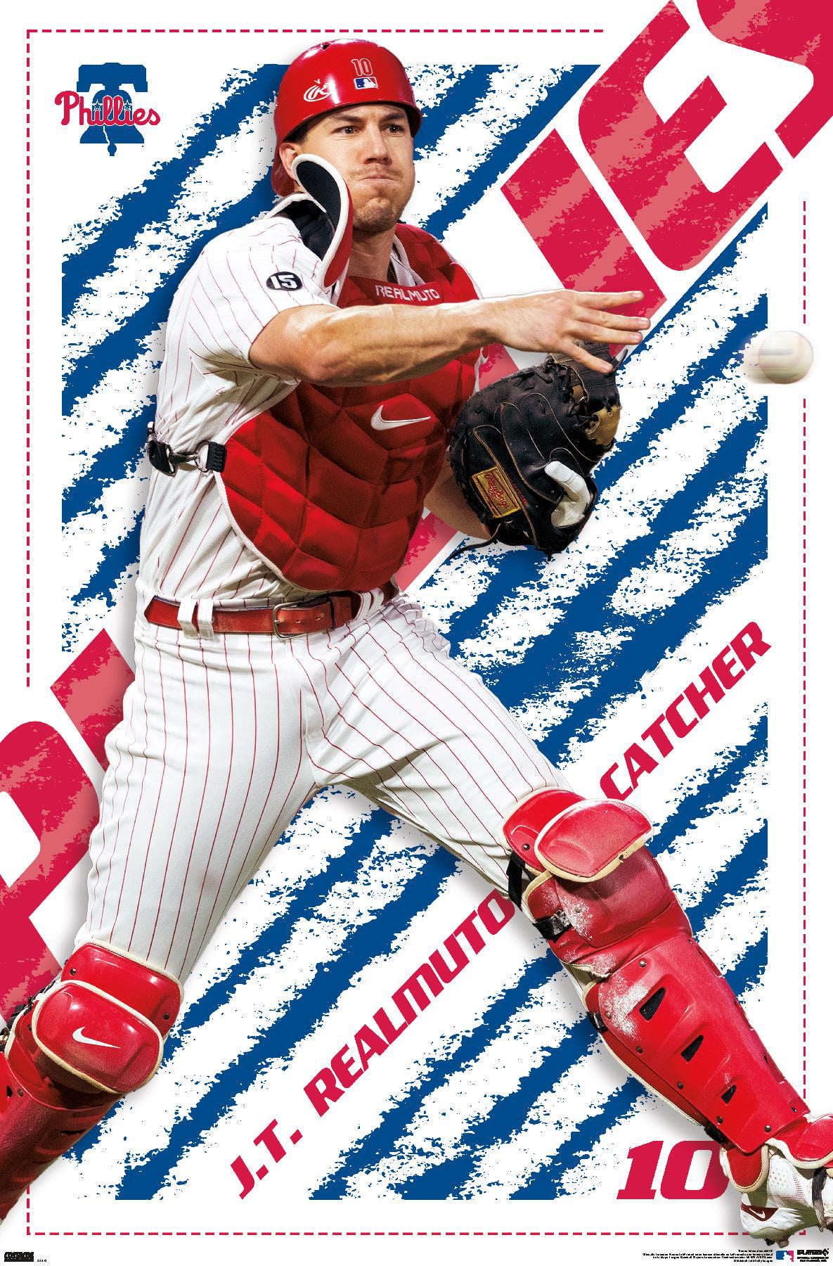 MLB Philadelphia Phillies - J.T. Realmuto 22 Wall Poster, 14.725 x 22.375  Framed