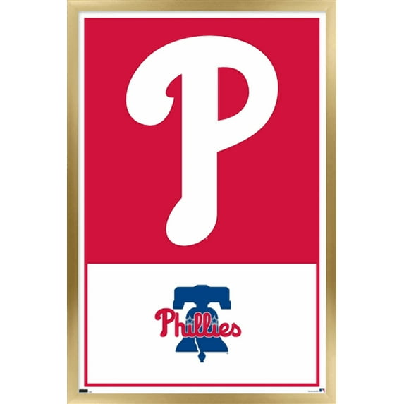 MLB Philadelphia Phillies - Logo 22 Wall Poster, 22.375" x 34" Framed