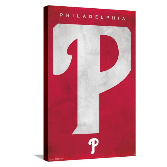 MLB Philadelphia Phillies - Logo 25 Canvas Wall Poster, 14.725" x 22.375"