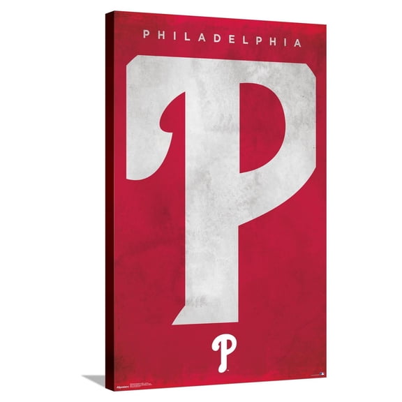 MLB Philadelphia Phillies - Logo 25 Canvas Wall Poster, 22.375" x 34"