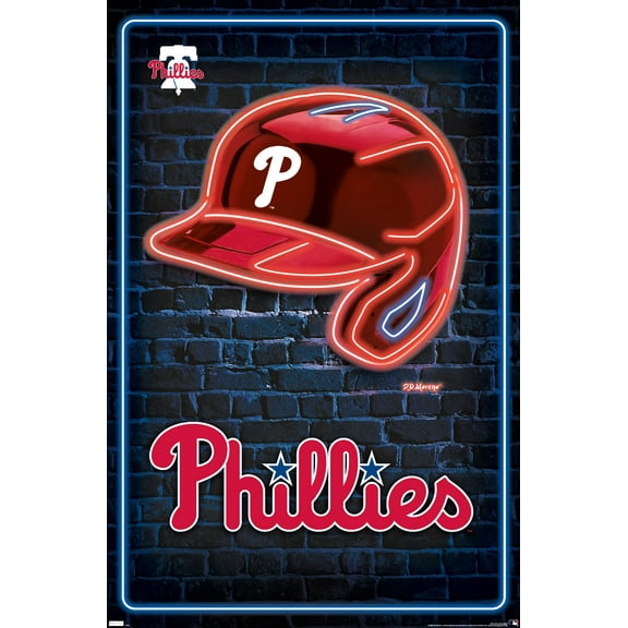 MLB Philadelphia Phillies - Neon Helmet 23 Wall Poster, 22.375" x 34"