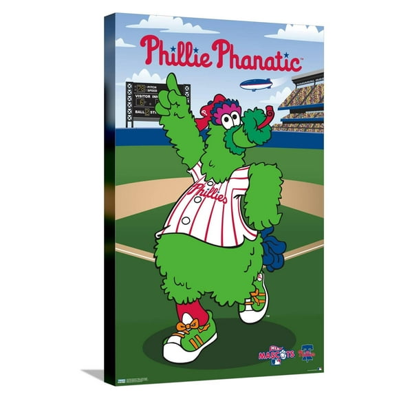 MLB Philadelphia Phillies - Phillie Phanatic Canvas Wall Poster, 14.725" x 22.375"