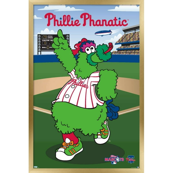 MLB Philadelphia Phillies - Phillie Phanatic Wall Poster, 22.375" x 34", Framed