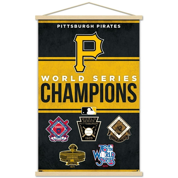 MLB Pittsburgh Pirates - Champions 23 Wall Poster with Magnetic Frame, 22.375" x 34"