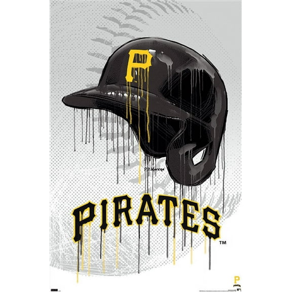 MLB Pittsburgh Pirates - Drip Helmet 22 Wall Poster, 22.375" x 34"