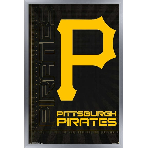 MLB Pittsburgh Pirates - Logo 16 Wall Poster, 14.725" x 22.375", Framed