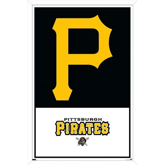MLB Pittsburgh Pirates - Logo 22 Wall Poster, 22.375" x 34" Framed