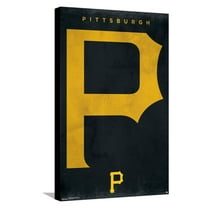 MLB Pittsburgh Pirates - Logo 25 Canvas Wall Poster, 14.725" x 22.375"