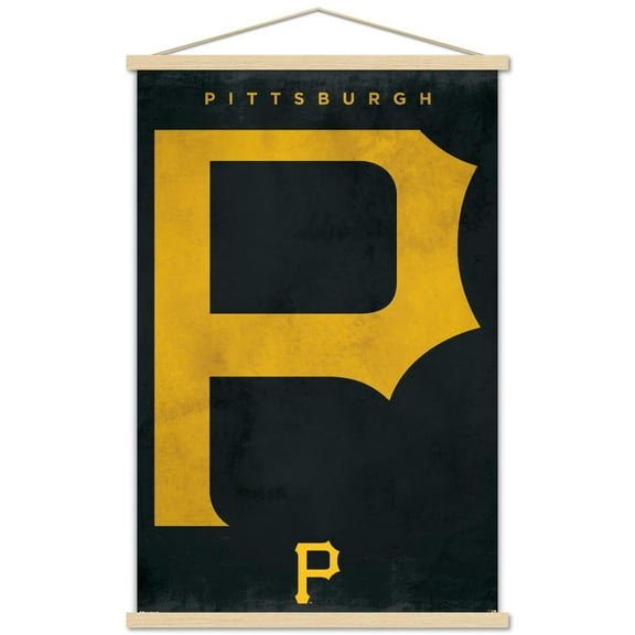 MLB Pittsburgh Pirates - Logo 25 Wall Poster with Magnetic Frame, 22.375" x 34"
