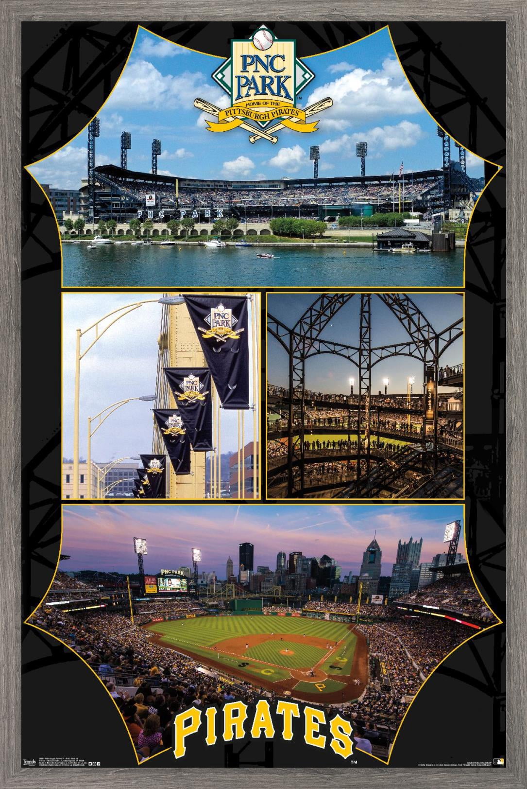 MLB Pittsburgh Pirates - PNC Park Wall Poster, 14.725" x 22.375", Framed