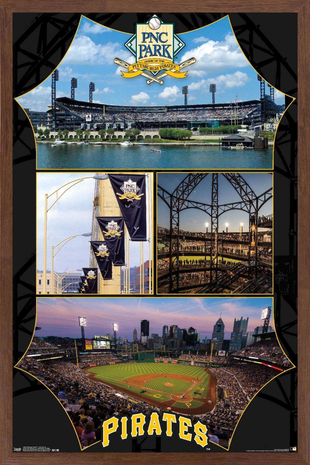 MLB Pittsburgh Pirates - PNC Park Wall Poster, 14.725" x 22.375", Framed
